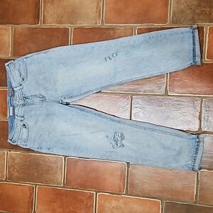 Anthropologie Light Wash Slim Boyfriend Jeans